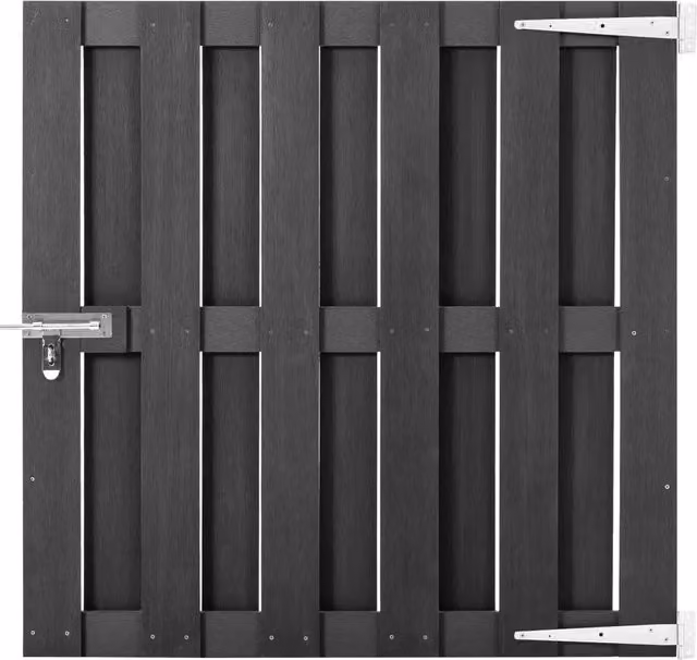 Cancello singolo da giardino in WPC vidaXL, Grigio, L: 100 cm, H: 100 cm