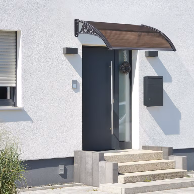 Tettoia 'Mellerud' in policarbonato 100 x 60 cm nero/marrone