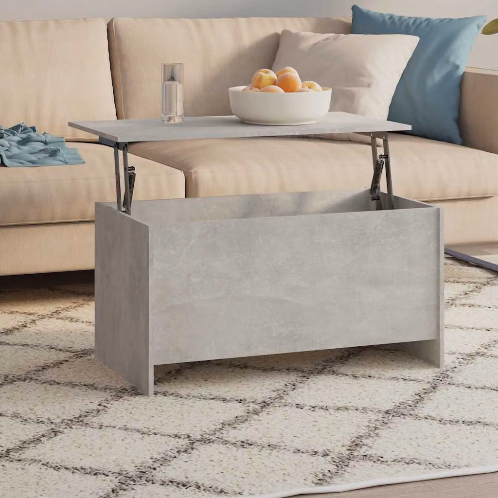 vidaXL Tavolino da soggiorno moderno in legno composito grigio, L 102 cm x P 55,5 cm x H 52,5 cm