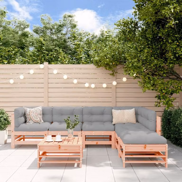 Maison Exclusive - Set da giardino da 7 pezzi in legno massello di douglasia