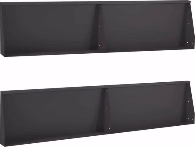 Muro di contenimento 4 pz 100 x 12 x 30 cm Acciaio Nero 3449030