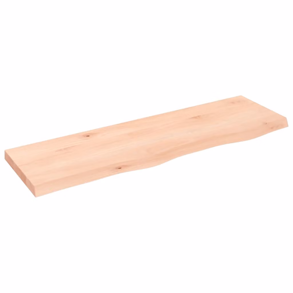Piano Bagno 100x30x(2-4) cm in Legno Massello Non Trattato