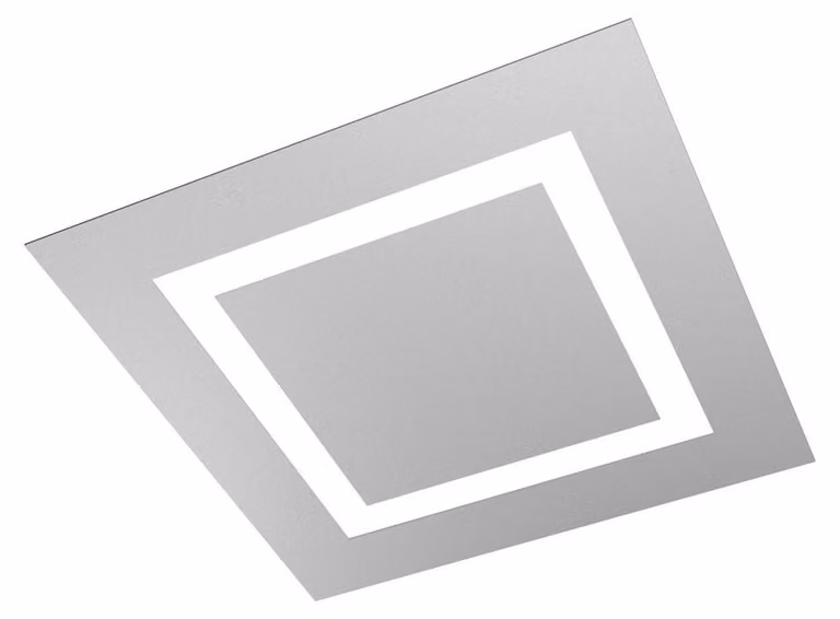 Plafoniera Moderna Carpet Metallo Grigio 4 Luci 2G11 58Cm