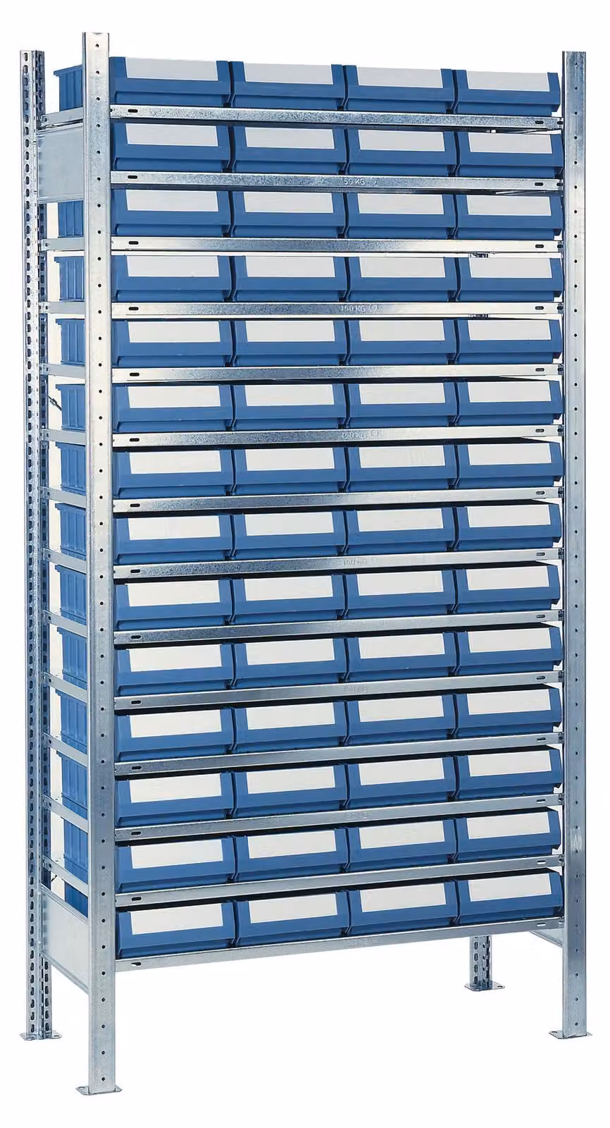 Scaffalatura a spinta H2000xL1.000xP500mm Scaffalatura aggiuntiva 14 ripiani in acciaio 56 x 8 - 9000453763