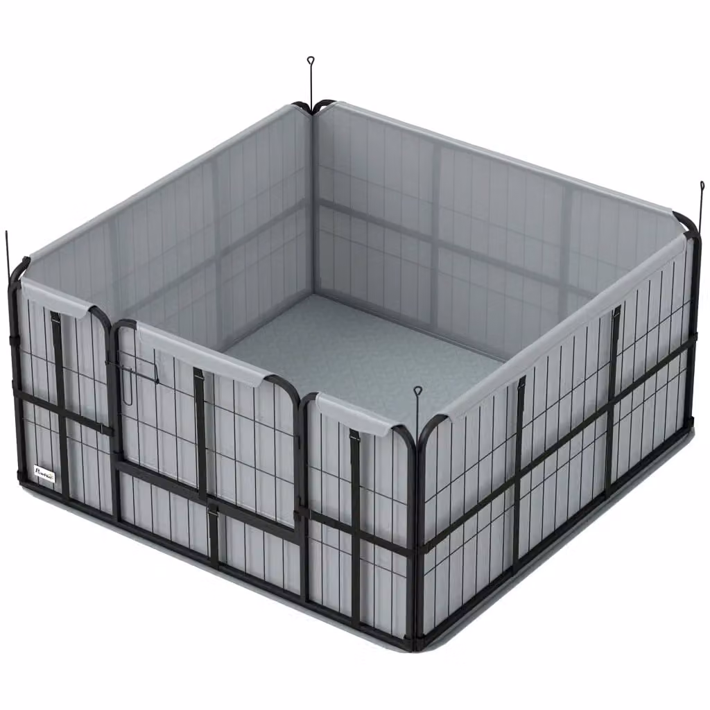Casetta per cani Minimal con porta e materassino lavabile nera L: 122 cm, P: 122 cm, H: 60 cm