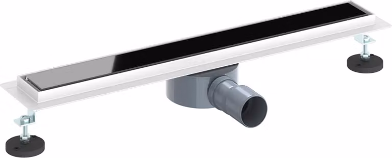 Scarico doccia con copertura in vetro e sifone a 360° 60 cm