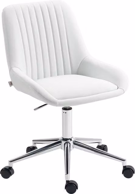 Mobiletto da ufficio HOMCOM in legno con 5 cassetti e ruote, bianco, L 50 x P 40 x H 74,5 cm