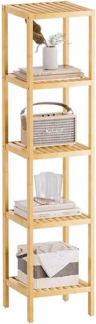 Scatola a 5 Livelli in Legno di Bambù - Multifunzionale e Elegante - Naturale
