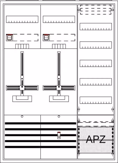 Striebel e John DA37TG Armadio completo, AP a tre punti, A37 2Z Classe di protezione II, Grado di protezione IP31 2CPX054467R9999