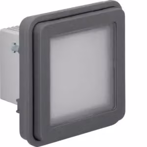 Berker 51733535 Inserto per spia LED, illuminazione blu, versione a filo o da incasso, grigio opaco, Berker W.1