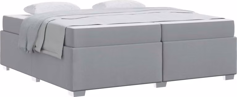 Struttura del letto Grigio chiaro 200 x 200 cm Tessuto