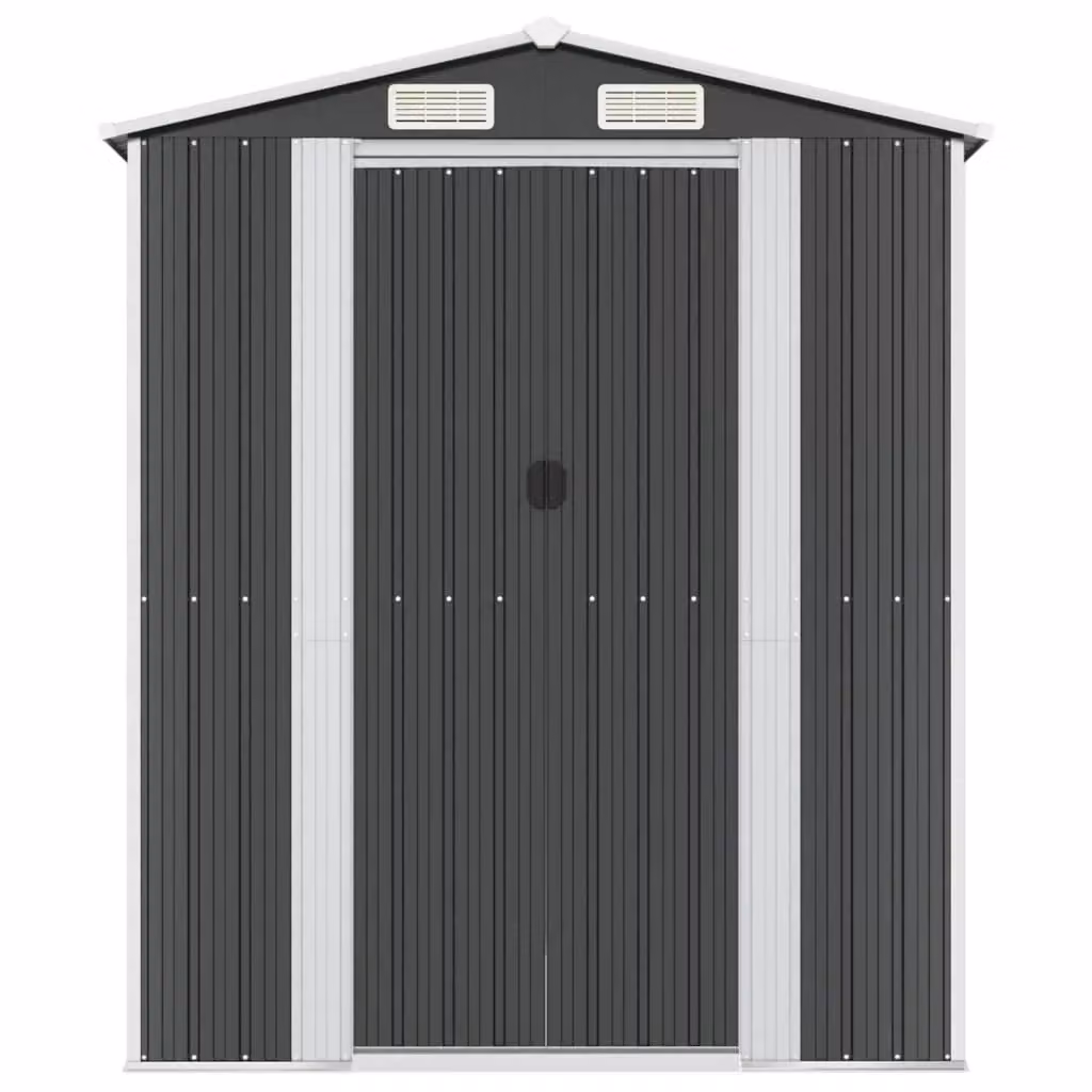 Casetta da giardino e ripostiglio esterno in acciaio zincato antracite L: 689 cm, P: 192 cm, H: 223 cm – 2