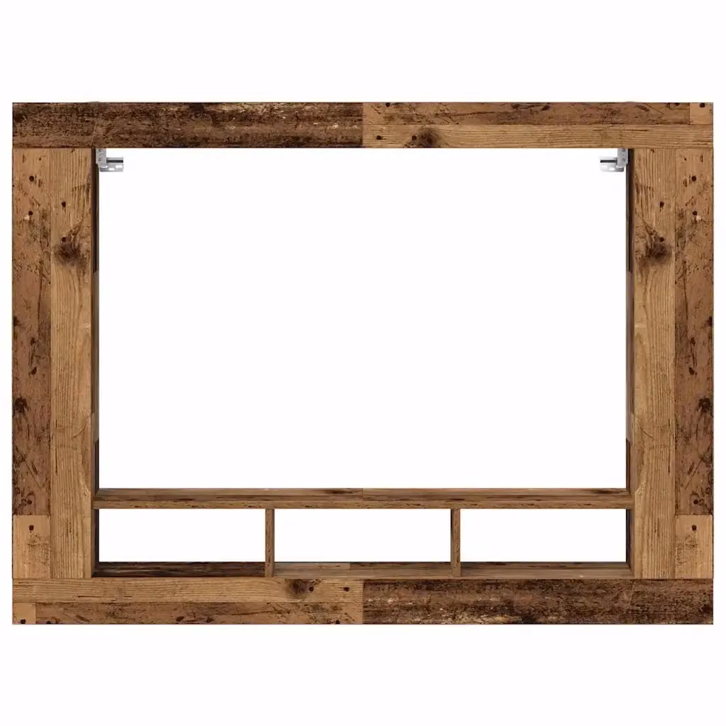 Mobile porta TV a parete moderno HELLOSHOP26 in legno di recupero marrone L: 152 cm, P: 22 cm, H: 113 cm – 2