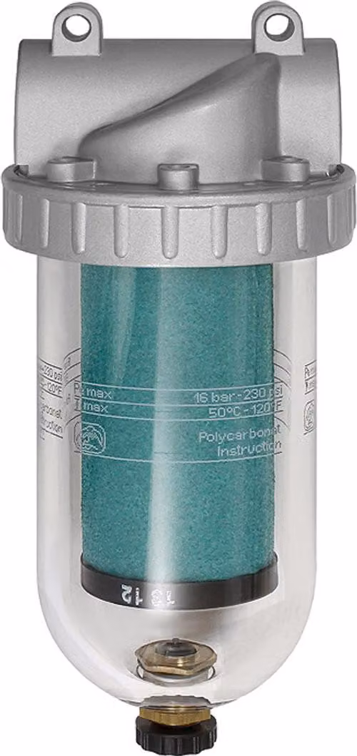 Filtro speciale Riegler "Standard", con contenitore PC, 0,01 µm, BG 1, G 3/8