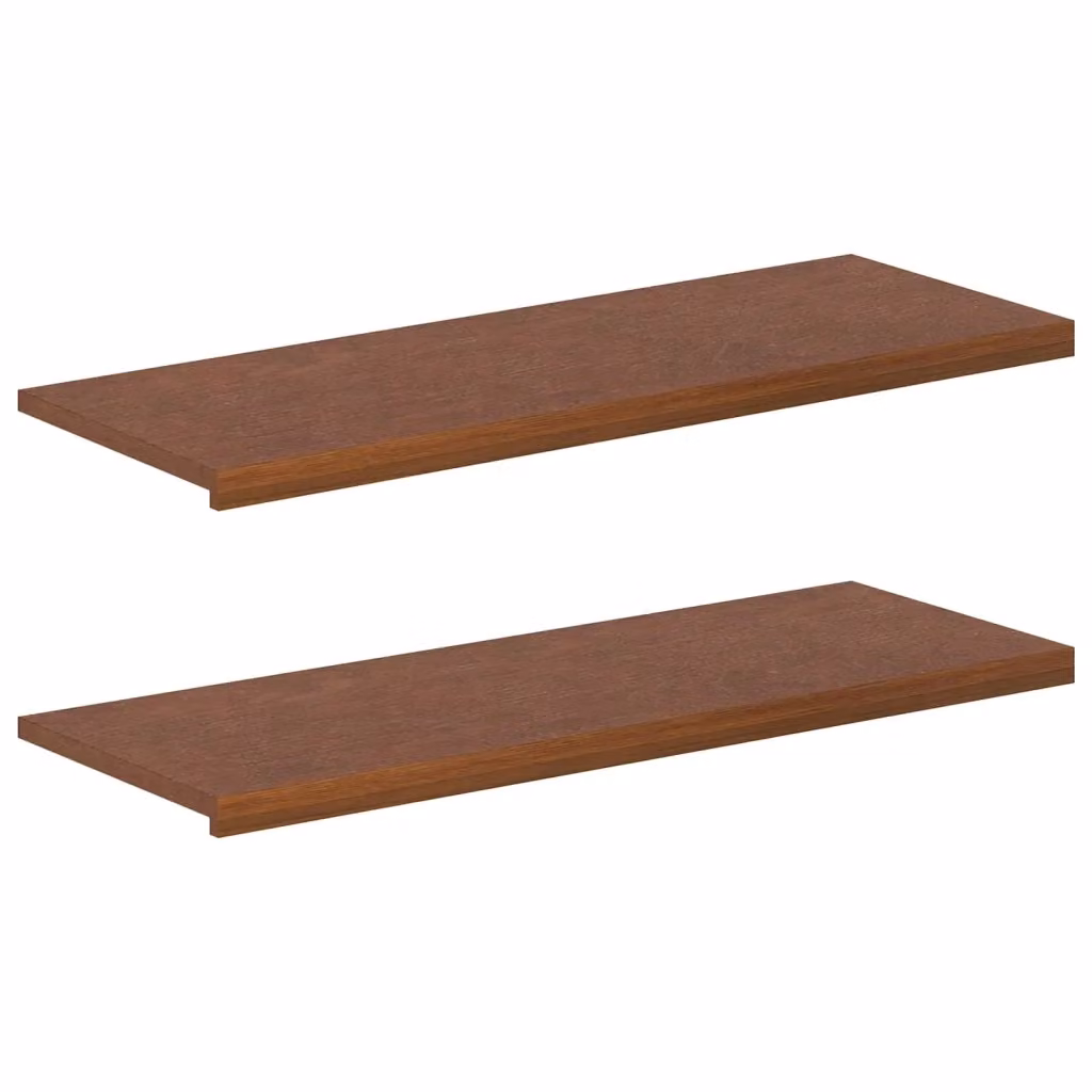 Set di 2 soglie per finestre in legno vidaXL, colore marrone, L 110 x P 40 x H 2 cm – 2