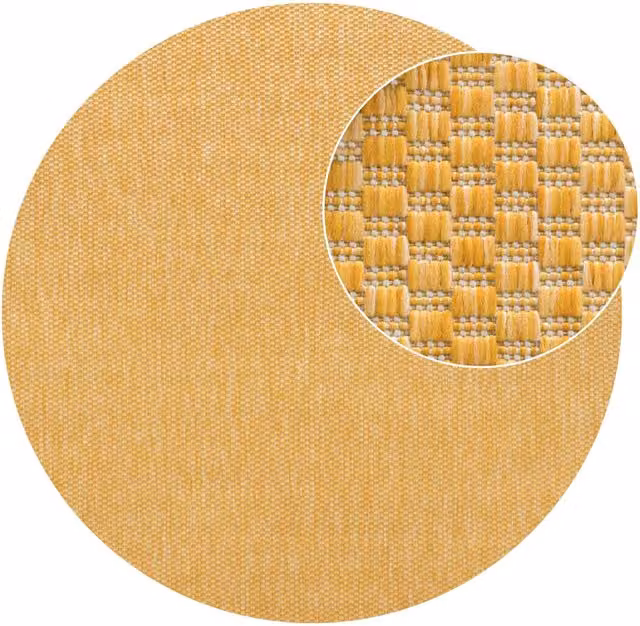 Tappeto rotondo Venezia giallo per interni ed esterni diametro: 120 cm