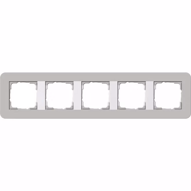 Gira 0215412 Cornice di copertura 5f Gira E3 Grigio/Bianco puro