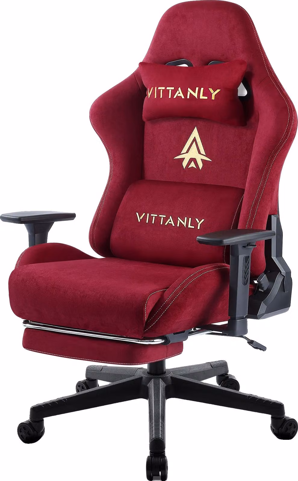 Sedia da gioco, Design ergonomico, Braccioli regolabili, Rosso vino