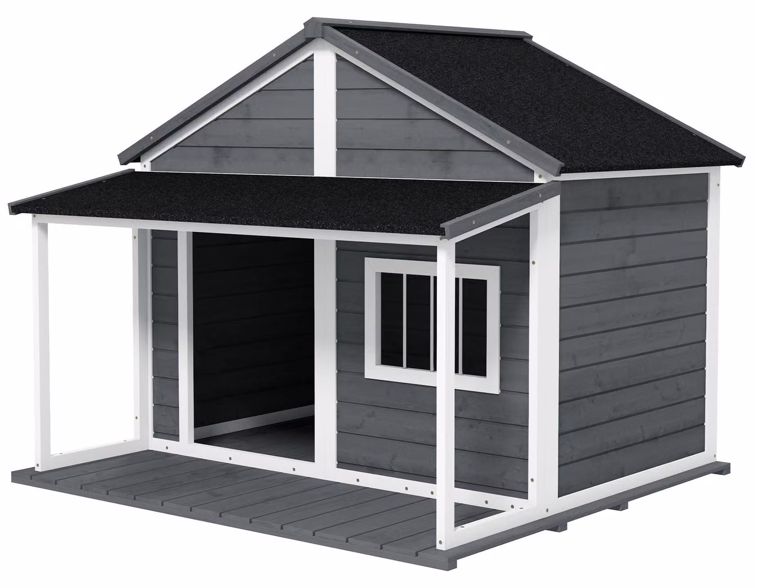 Ciotola per cani da esterno - Cuccia per cani - Kennel esterno - Casa per cani - Alloggio per cani - Grigio - Materiale resistente alle intemperie