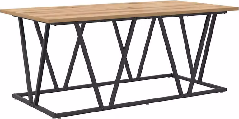 Tavolino da salotto Rovere artigianale 100 x 50 x 40 cm