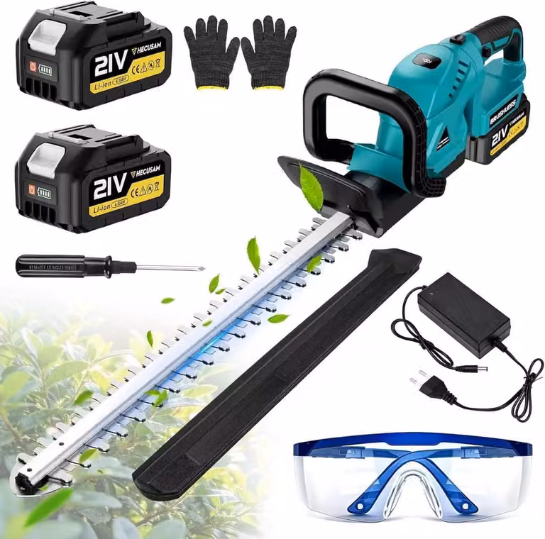 Tagliasiepi senza fili - Larghezza di taglio: 52 cm - Lame in acciaio SK5 - Motore brushless da 1000 W