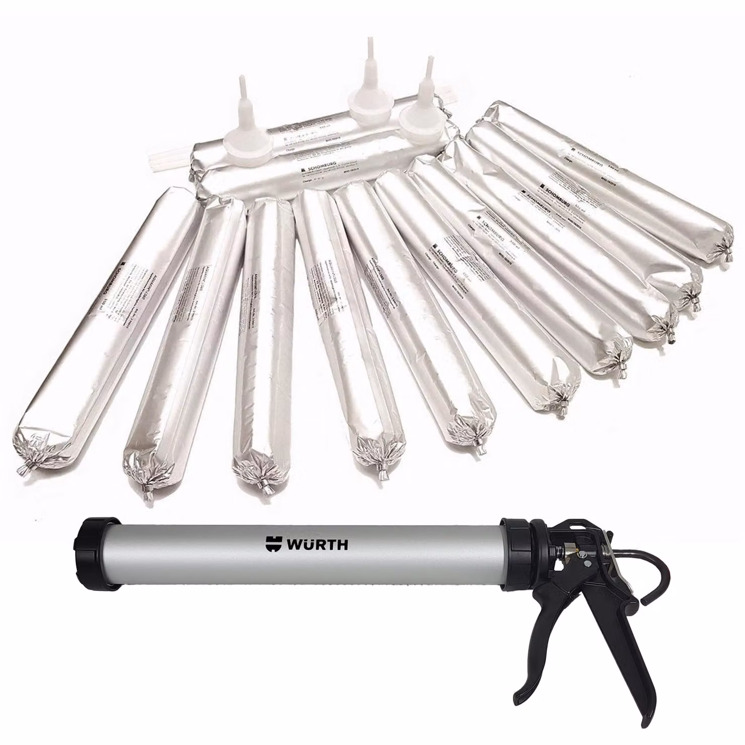 Set SCHOMBURG AQUAFIN-i380 12×550 ml + pistola a iniezione
