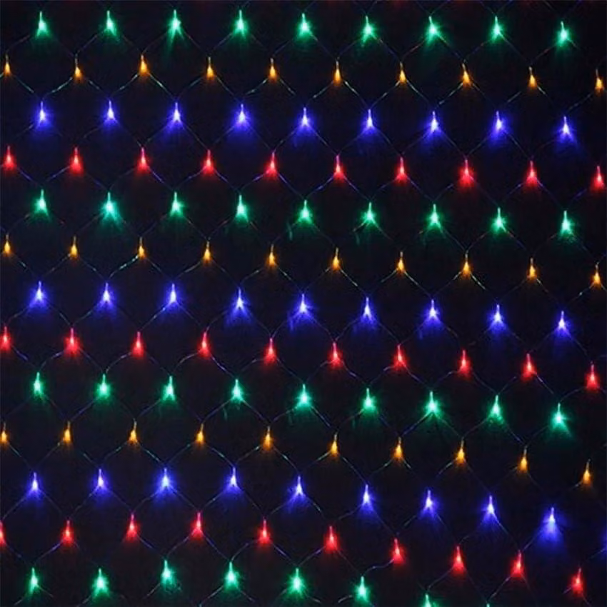 Catena luminosa a bassa tensione, RGBY, 10 metri, 100 LED, grado di protezione IP44