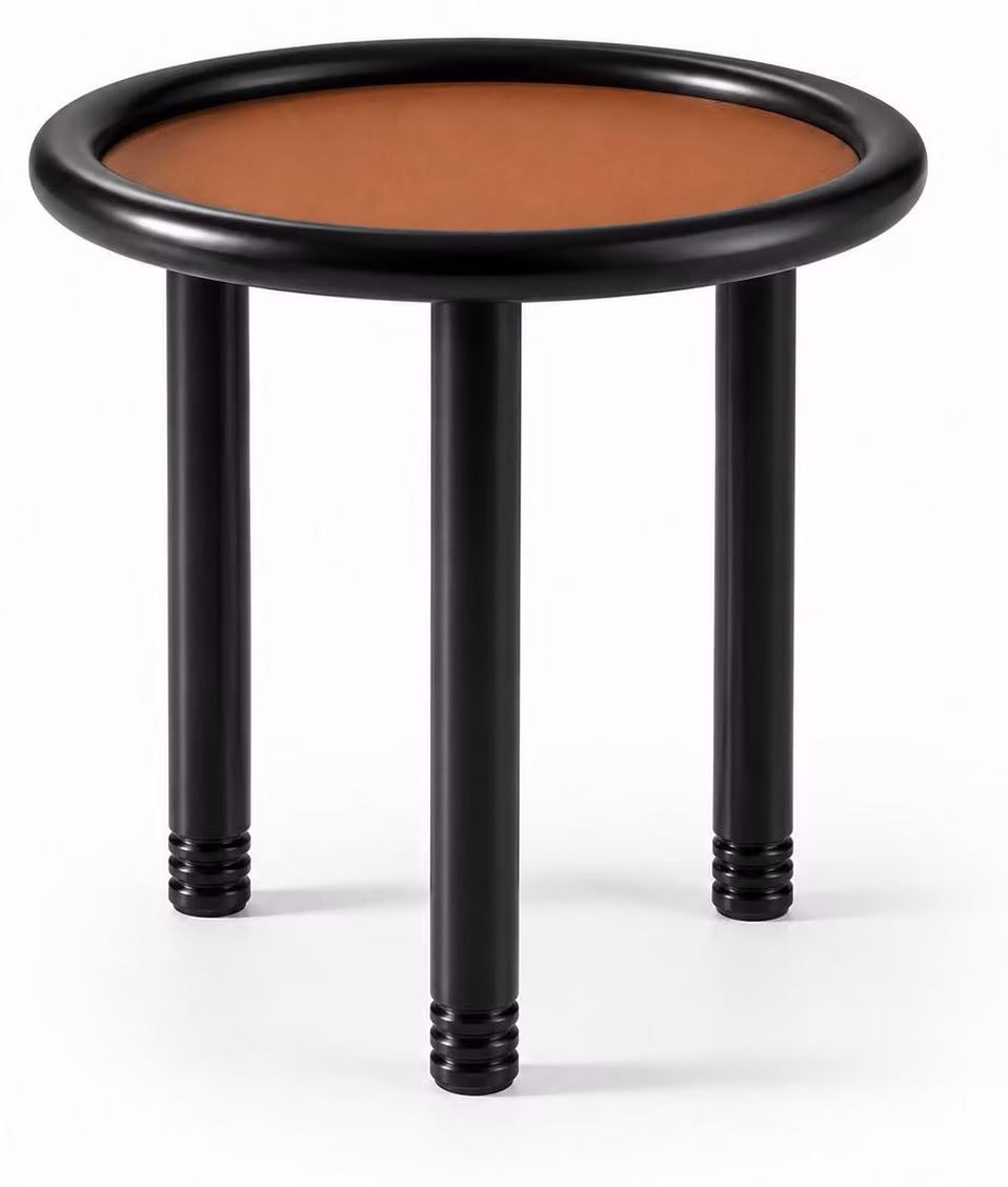 2 tavolini laterali, stile moderno, colore nero, nuovi, ideali per il soggiorno, forma rotonda, pratici