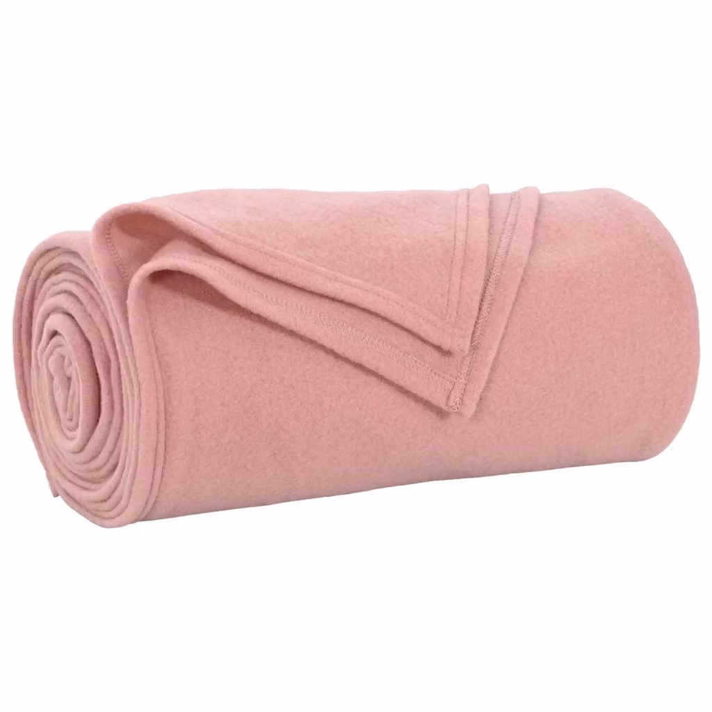Set di 24 coperte in pile rosa vidaXL, morbide e lavabili, L 200 cm x P 150 cm – 2