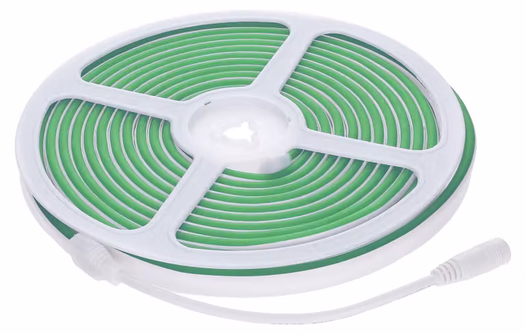 Striscia LED flessibile Slim da 24W, colore verde, grado di protezione IP65, per uso interno, ideale per cucina, camera da letto, corridoio, ufficio, con interruttore ON-OFF
