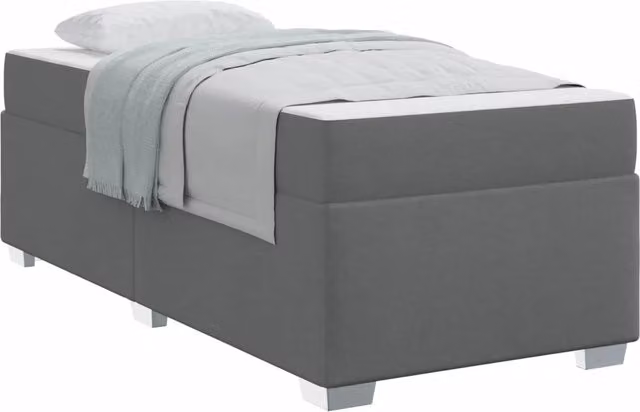 Letto singolo | Letto per adulti | Struttura del letto Grigio scuro 80 x 200 cm Tessuto