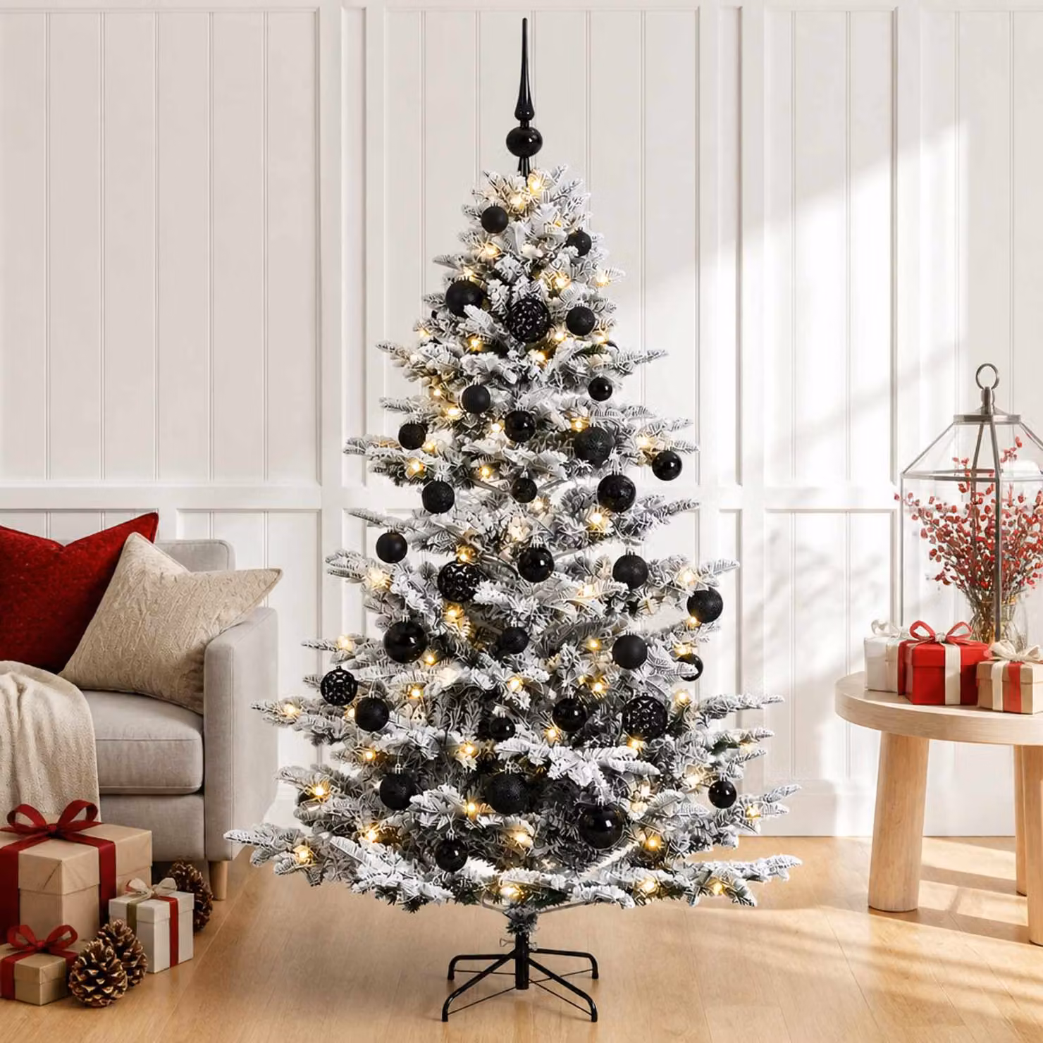 vidaXL Albero di Natale artificiale con palline 150 cm 150 LED