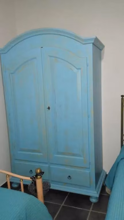 Armadio a 2 ante in stile shabby chic Mobili 2G colore azzurro L: 125 cm, P: 61 cm, H: 200 cm – 3