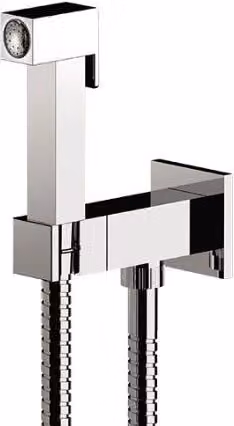 Set Rubinetto Miscelatore con Doccetta Doccia Shut Off Quadro Cromo Remer