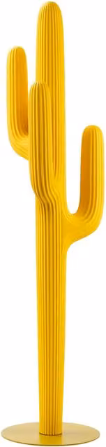 Appendiabiti a forma di cactus Saguaro Qeeboo in polietilene giallo opaco