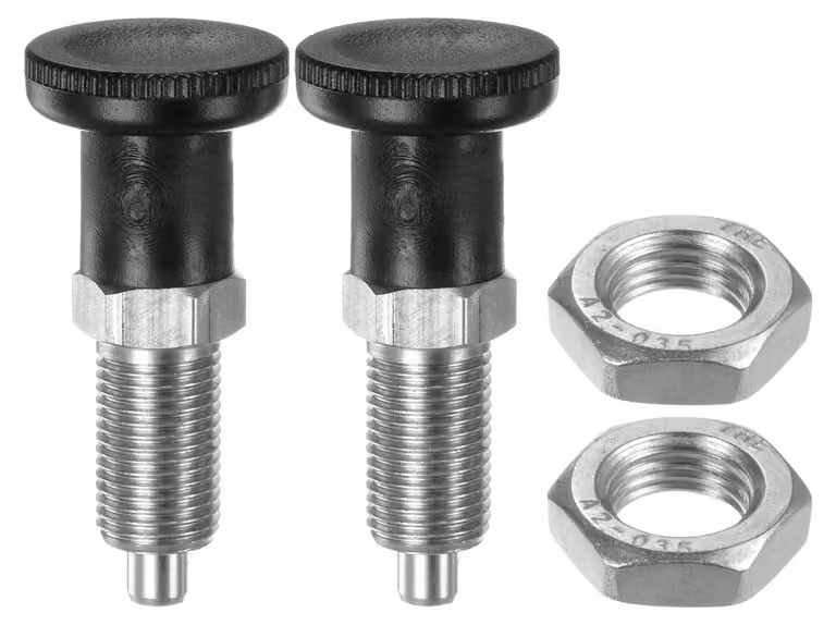 2 pezzi di perno a scatto per sfera di pressione, filettatura M10x1, 5 mm, acciaio inossidabile