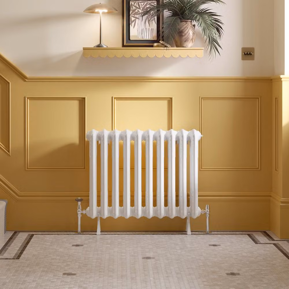 Radiatore Orizzontale Tradizionale a Colonna a 2 Colonne - 600mm x 1220mm  - Bianco - Hudson Reed Bloomsbury