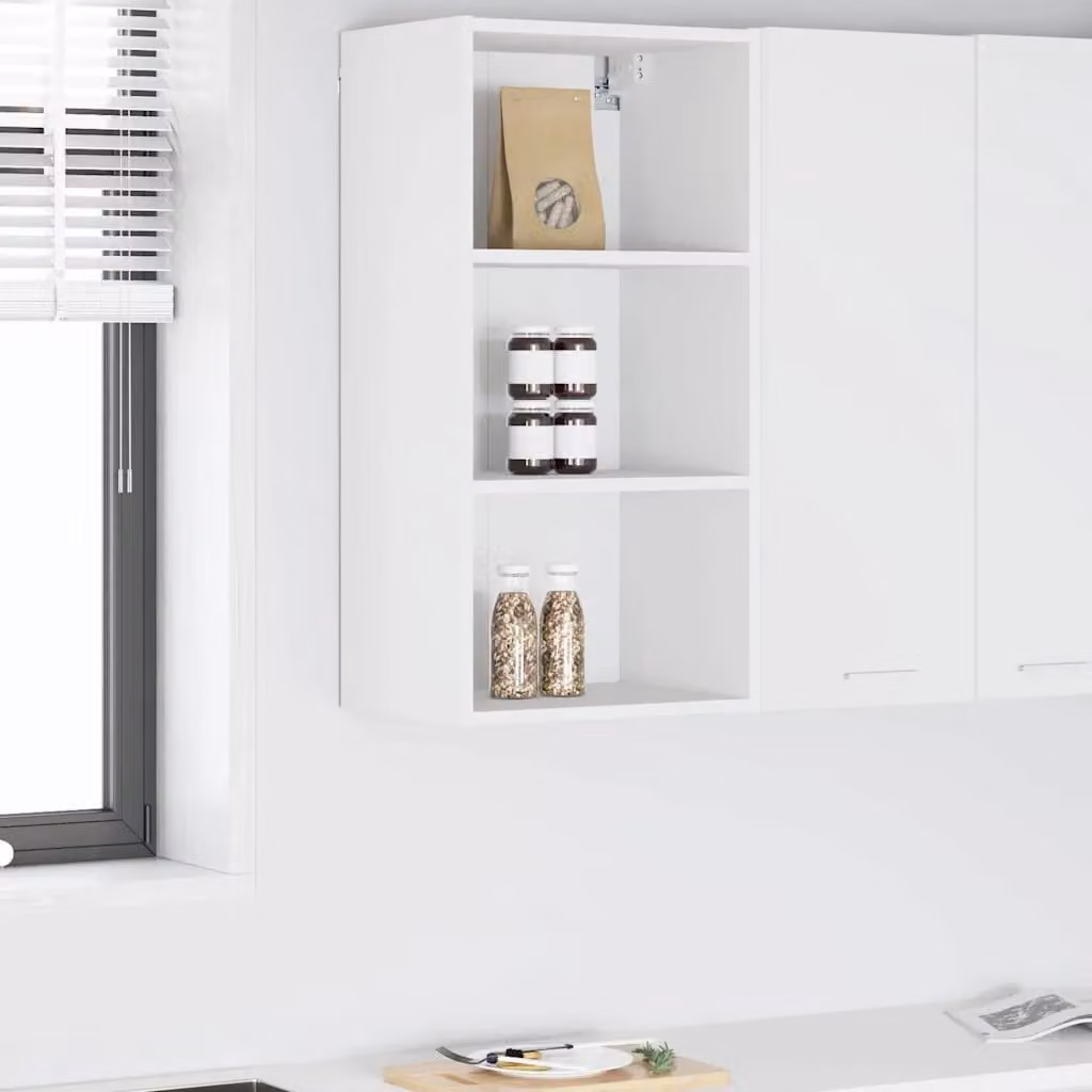 Armadio pensile da cucina vidaXL Bianco, moderno con ante a battente e ripiani interni, L 40 cm x P 29,5 cm x H 80 cm
