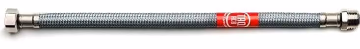 Tubo flessibile armato in acciaio inox 60cm IG 1/2" x AG 3/8"