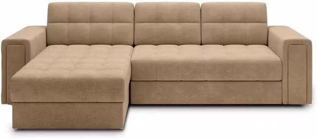 Divano angolare convertibile KAPITARA MEUBLORAMA beige con vano contenitore e funzione letto, L/P/H: 260 x 150 x 82 cm – 1