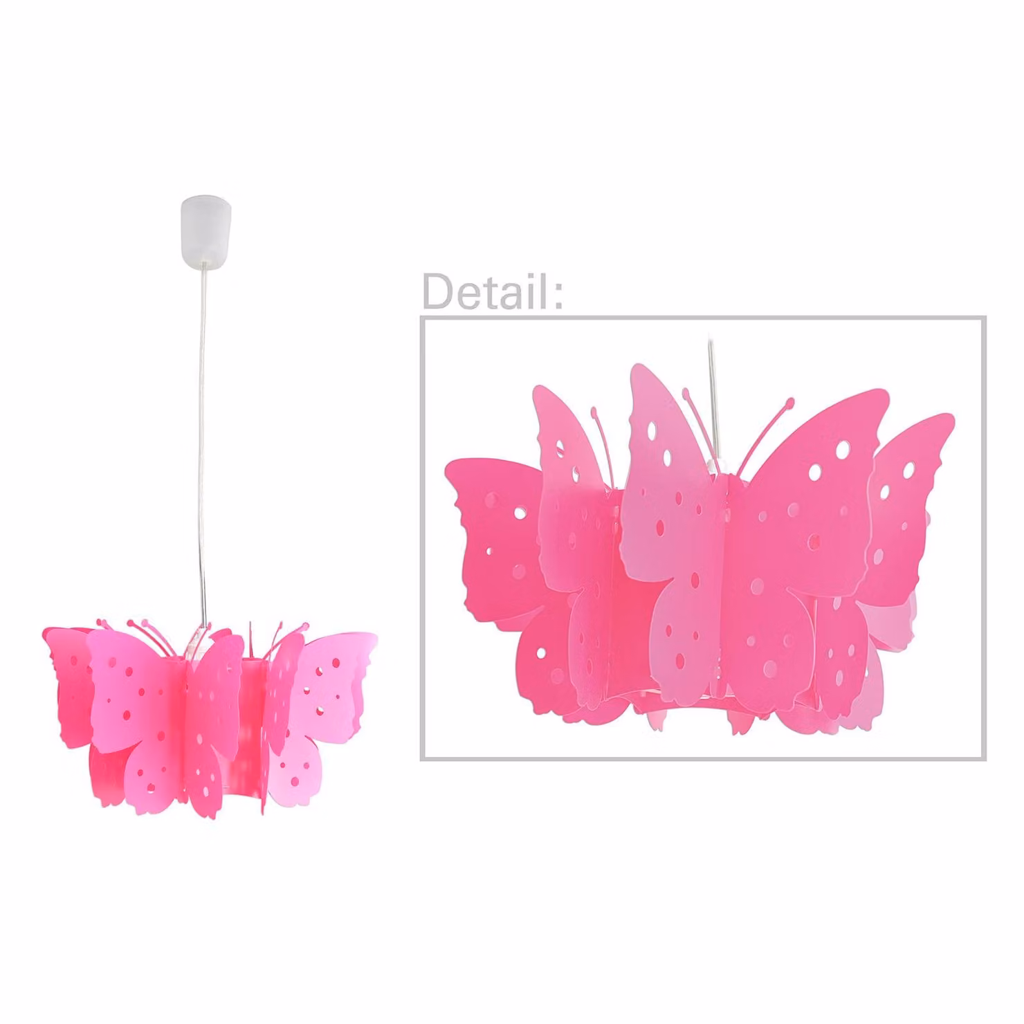 Näve Lampada a sospensione Kizi, dimmerabile, Violetto / Fucsia / Rosa, Cameretta, Plastica, Lampada a sospensione
