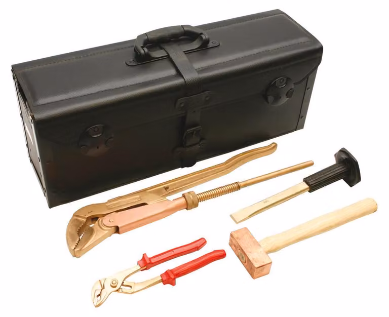Borsa porta attrezzi Dönges in pelle bovina, 610 x 230 x 180 mm