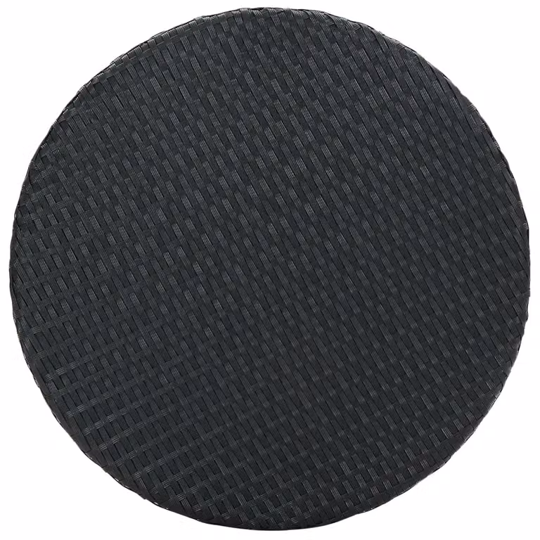 Tavolo da Giardino Nero 60,5x106 cm in Polyrattan