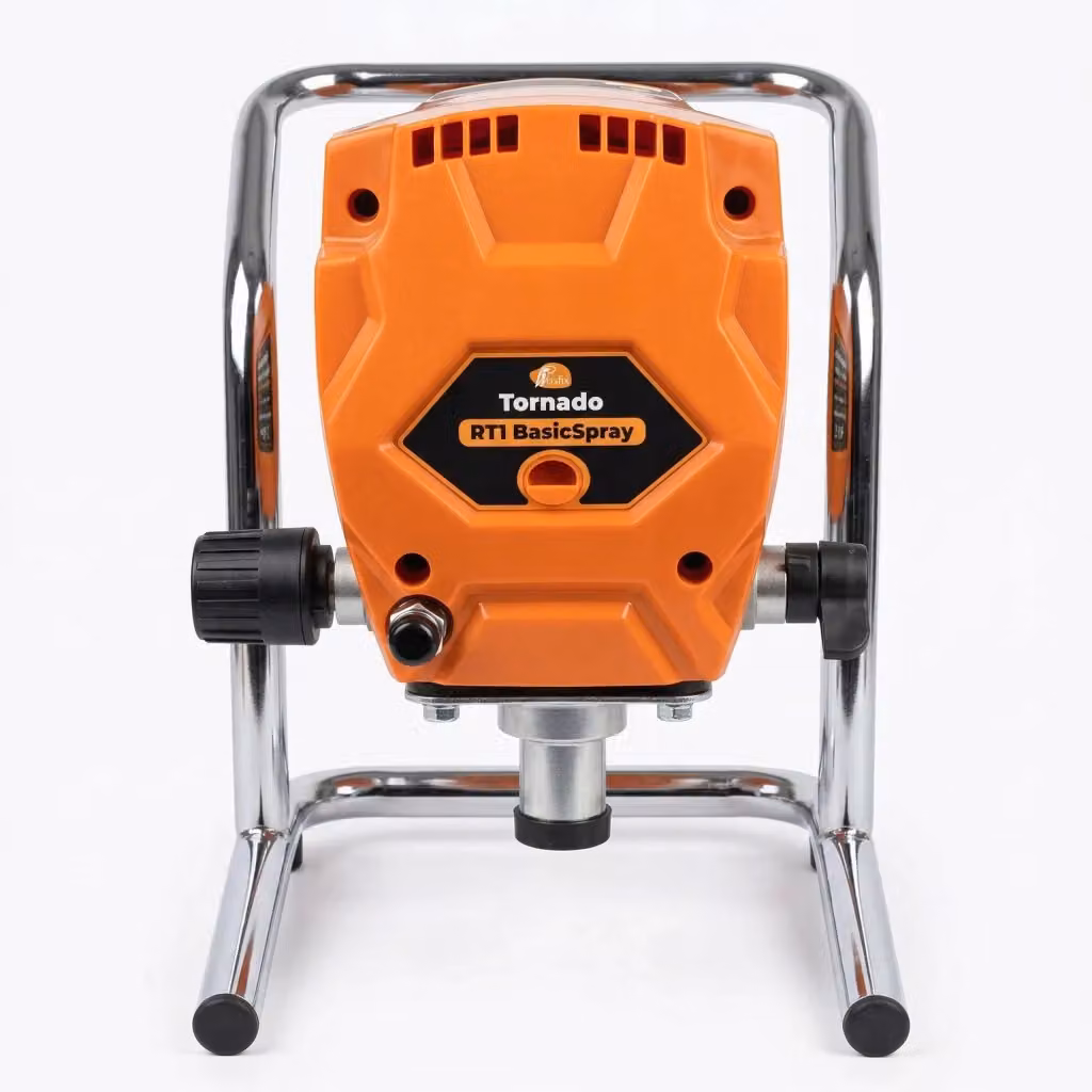 Pompa Airless Rosfix Tornado RT1 BasicSpray arancione con asta di estensione, 950W, 3300 PSI, ideale per verniciatura di pareti, lacche e vernici – 2