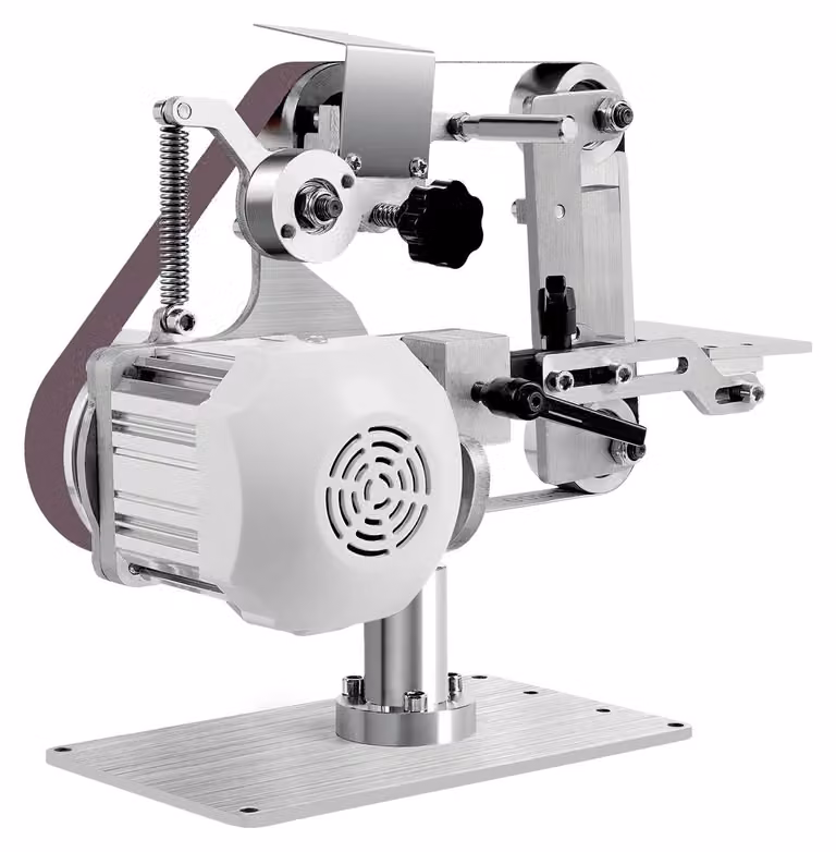 Levigatrice a nastro – Potenza: 550 W – Diametro del nastro: 100 mm – Corpo in acciaio – Ideale per la lavorazione del legno