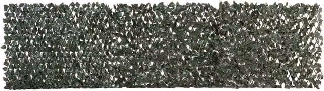 EasyComfort Set di 8 Pezzi Finta Siepe Verde per Parete Estensibile in Legno e Poliestere, L: 200 cm, H: 100 cm