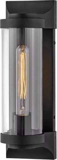 Applique da esterno Pearson nera E27 60W IP44
