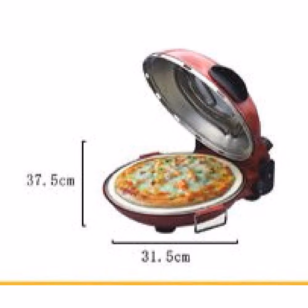 Macchina per Pizza Elettrica LINQ TX-9569 Rossa con Doppio Riscaldamento da 1200W – 2