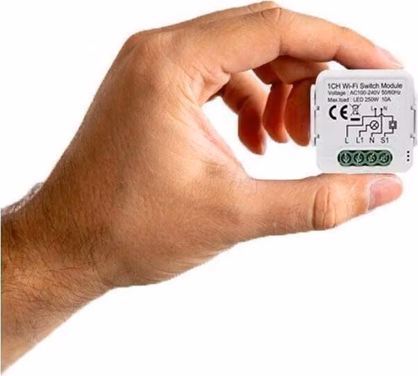 Modulo relè intelligente da 10A, 1 canale, Zigbee, per installazione a incasso