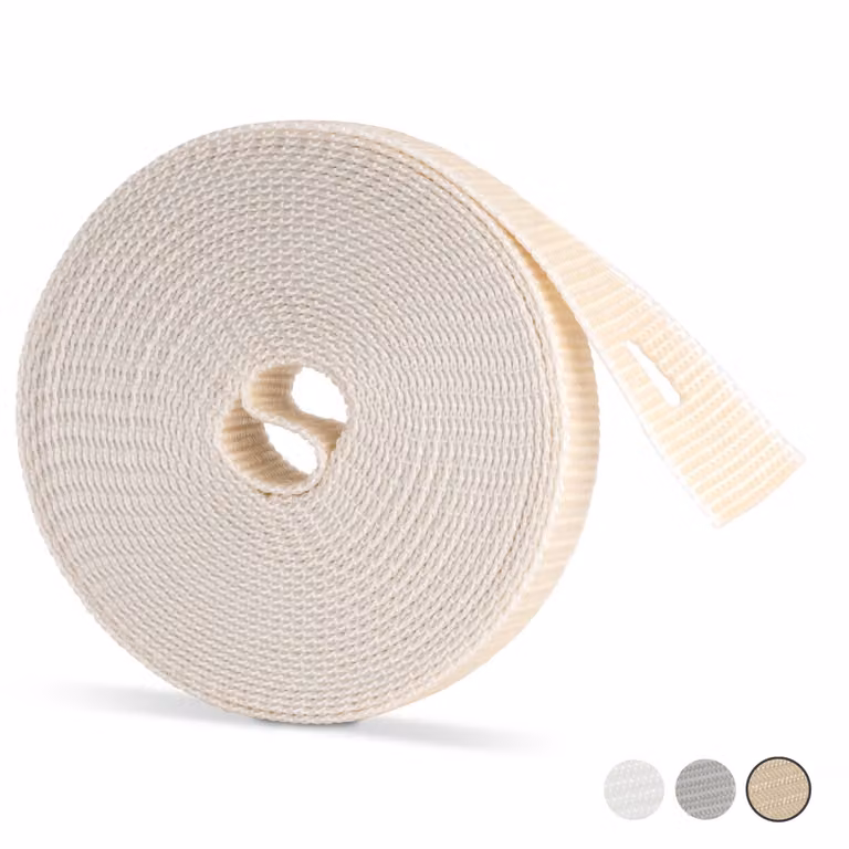 BAUHELD® Cinghia per tapparelle da 6 m, 20 mm [ Germany] - Cinghia per avvolgitori di tapparelle - Beige